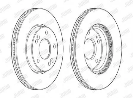 Гальмівний диск передній HYUNDAI ELANTRA/KONA/VELOSTER/i30 KIA CEE\'D/SELTOS Jurid 562986JC