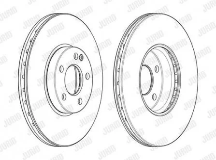 Гальмівний диск передній Mercedes A-Class (W176), B-Class (W246, W242), CLA (C117) Jurid 562989JC-1