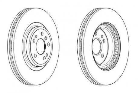 Тормозной диск передний MERCEDES-BENZ GLE/M/GLE Coupe Jurid 563002JC1