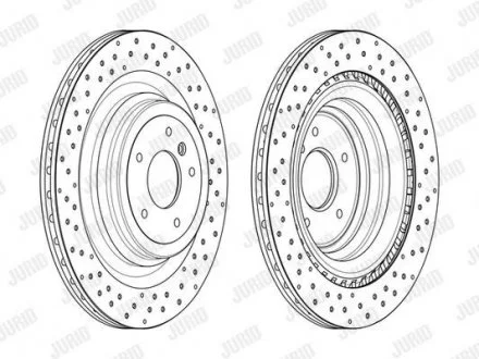 Тормозной диск задн Mercedes M-Class (W166) ML Jurid 563017JC (фото 1)