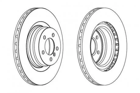 Тормозной диск передний LAND ROVER RANGE ROVER Jurid 563022JC1