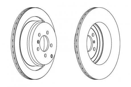Тормозной диск задн LAND ROVER RANGE ROVER Jurid 563023JC1