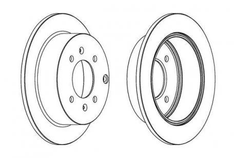Гальмівний диск задній Hyundai Matrix, Sonata IV / KIA Magentis I Jurid 563042JC
