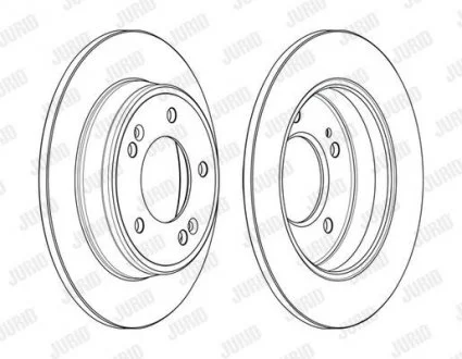 Тормозной диск задний HYUNDAI CRETA/ELANTRA/KONA/VELOSTER/i30 KIA CEE'D/SOUL Jurid 563110JC