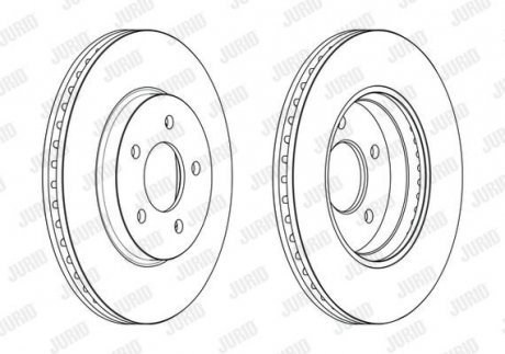 Гальмівний диск передній Mazda Tribute / Ford Maverick Jurid 563234JC (фото 1)