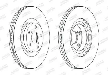 Тормозной диск передний левый LEXUS GS Jurid 563236JC1