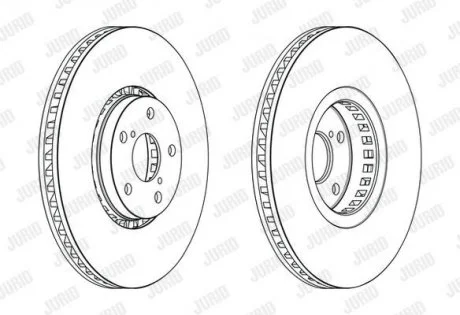 Тормозной диск передний левый LEXUS GS,RC Jurid 563238JC1