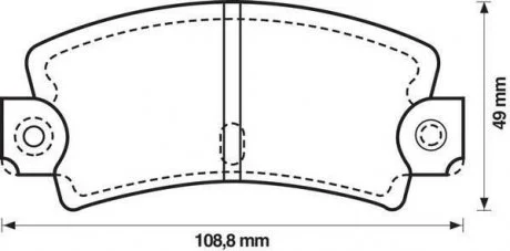 Тормозные колодки RENAULT 12, 15, 17, 18, 21, 25, 30, 5, Espace I, Espace II, Espace III, Fuego Jurid 571243J