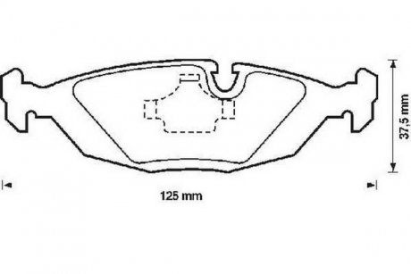 Колодки гальмівні BMW 316i, 318i, 320i, 323i, 324, 325, 325i, 518, 520i, 524, 525, 525i, 528i, 533i, Jurid 571300J