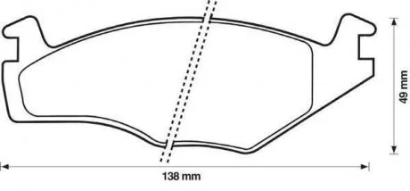 Тормозные колодки SEAT Cordoba, Ibiza, Inca, Toledo VOLKSWAGEN Caddy, Golf (1), Golf (2), Golf (3), Jurid 571317J