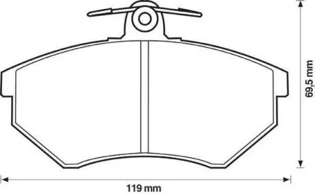 Гальмівні колодки передні AUDI 80/90/100/200/A4 SEAT TOLEDO/INCA/CORDOBA VW CADDY/GOLF/PASSAT Jurid 571357J
