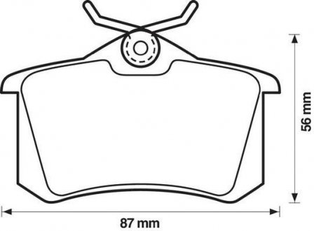 Комплект колодок тормозных дисковых тормозов (4шт) Jurid 571361J (фото 1)