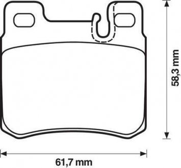 Тормозные колодки задние MERCEDES-BENZ 124/190/C/E/SL/SLK Jurid 571435J (фото 1)