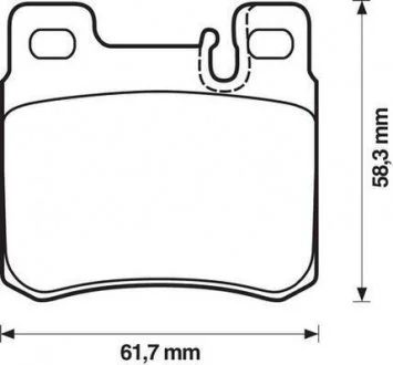 Тормозные колодки задние MERCEDES-BENZ 124/190/C/E/SL/SLK Jurid 571435J