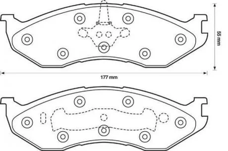 JEEP Колодки тормозные передние Cherokee,Grand Cherokee,Wrangler 2.1/2.5 90- Jurid 571519J