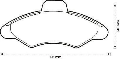 FORD Колодки тормозн.передн.Escort 90- Jurid 571726J (фото 1)