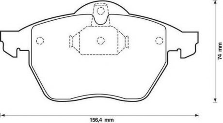 Тормозные колодки передние Opel Astra G, Calibra A, Vectra B / Chevrolet / Infinity Q45 Jurid 571920J