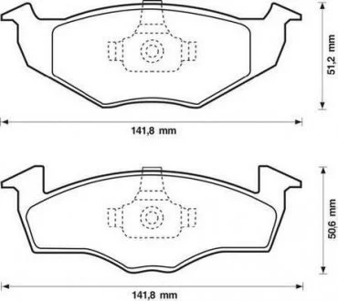 Тормозные колодки передние SKODA FABIA/ROOMSTER VW FOX/LUPO/POLO SEAT AROSA Jurid 571923J