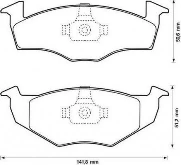 VW Тормозные колодки передние Golf III,Polo,Vento,Seat 91- Jurid 571939J