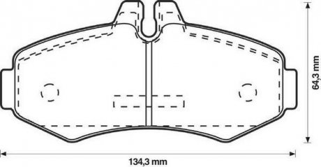 Тормозные колодки передние Mercedes Sprinter 904 /Vito 638 Jurid 571946J (фото 1)
