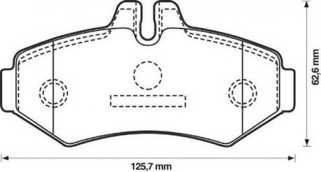 Гальмівні колодки задні Mercedes Sprinter /G VW LT Jurid 571950J (фото 1)