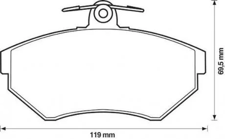 Колодки гальмівні AUDI A4 SEAT Toledo VOLKSWAGEN Passat Jurid 571955J