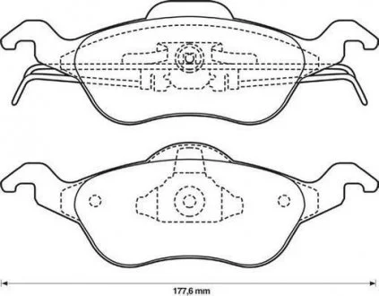 Колодки тормозные передние FOCUS 1.4-2.0 98- Jurid 571967J