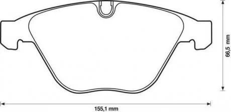 Тормозные колодки передние BMW 1/ 3/ 5/ 6/ 7 Jurid 571990J