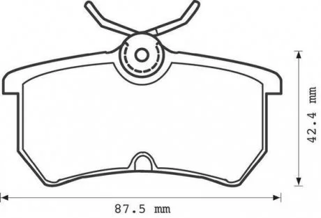 Тормозные колодки задние Ford Fiesta V, Fiesta VI, Focus I Jurid 571998J