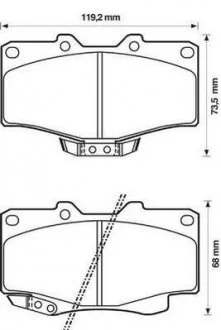 Тормозные колодки TOYOTA 4Runner, Hi-Lux, Land Cruiser VOLKSWAGEN Taro Jurid 572140J