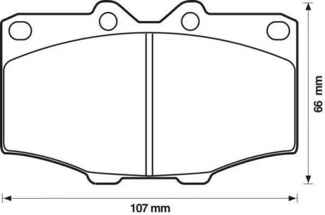 Тормозные колодки TOYOTA 4Runner, Hi-Lux, Land Cruiser Jurid 572178J