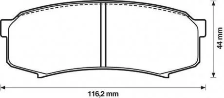 Гальмівні колодки задні Lexus GX LX/ Mitsubishi Pajero/ Toyota FGCruiser,Land Cruiser,Prado,Sequoia Jurid 572245J