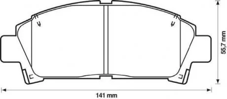 TOYOTA Тормозный колодки передние CARINA -97 Jurid 572357J