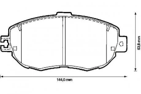 Тормозные колодки передние LEXUS GS, IS, SC/ TOYOTA SUPRA,ALTEZZA,ARISTO,CHASER,CRESTA,CROWN,MARK II Jurid 572380J