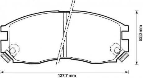 Тормозные колодки CHRYSLER Sebring MITSUBISHI Colt, Eclipse, Galant, Lancer, Mirage, Montero, Pajer Jurid 572381J