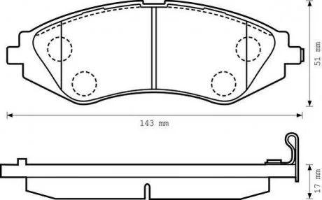 CHEVROLET Тормозные колодки передн.Lacetti, Epica 2.0 Jurid 572408J
