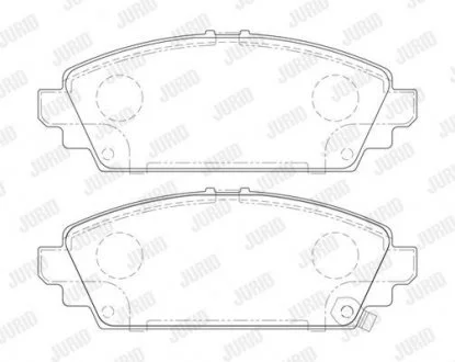 HONDA Гальмівні колодки передн.Accord 1.6 98-,Civic 1.7CTDi/2.0 01- Jurid 572464J
