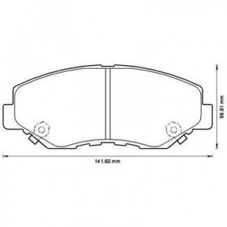Колодки гальмівні Honda CR-V Jurid 572504J