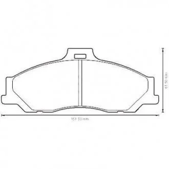 MAZDA Тормозные колодки передние B-serie,BT-50,Ford Ranger 1.8/3.0 96- Jurid 572537J