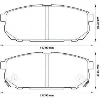 Фото 1 - kia тормозные колодки дисковые sorento 02- задн. Jurid 572549J KIA Тормозные колодки дисковые Sorento 02- задн. Jurid 572549J (фото 1)