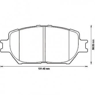 Тормозные колодки TOYOTA Camry Jurid 572553J