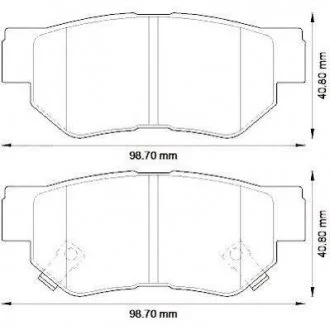 Тормозные колодки HYUNDAI Santa Fe, Sonata, Trajet, XG Jurid 572557J