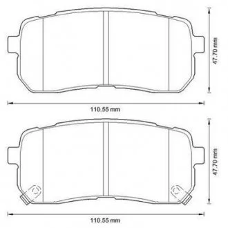 HYUNDAI Тормозные колодки задн. ix55,KIA Jurid 572596J