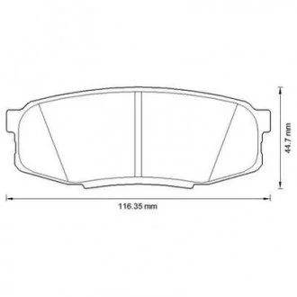 Колодка гальм. диск. TOYOTA LAND CRUISER UZJ200 07 - задн. Jurid 572597J