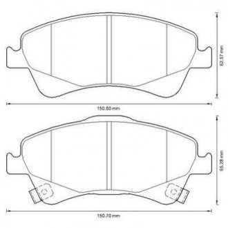 Гальмівні колодки передні Toyota Auris, Avensis, Verso Jurid 572600J