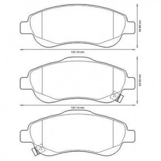 Гальмівні колодки передні Honda CR-V III, IV Jurid 572605J