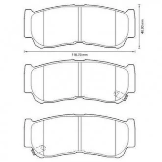 HYUNDAI Тормозные колодки задн.Santa Fe II 06- Jurid 572608J