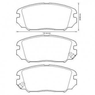 Гальмівні колодки передні HYUNDAI GRANDEUR/SONATA/TUCSON KIA OPIRUS Jurid 572616J