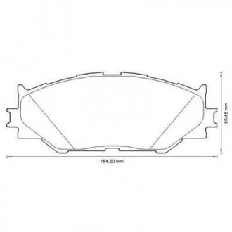 Колодки гальмівні Lexus IS 220 d, IS 250 Jurid 572620J
