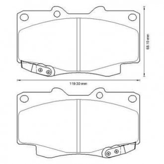 TOYOTA Тормозные колодки передние Hilux 06- Jurid 572625J